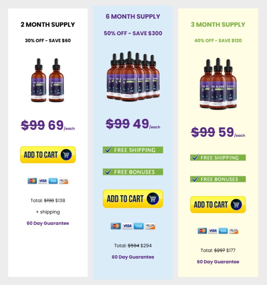 Yu Sleep discounted package pricing