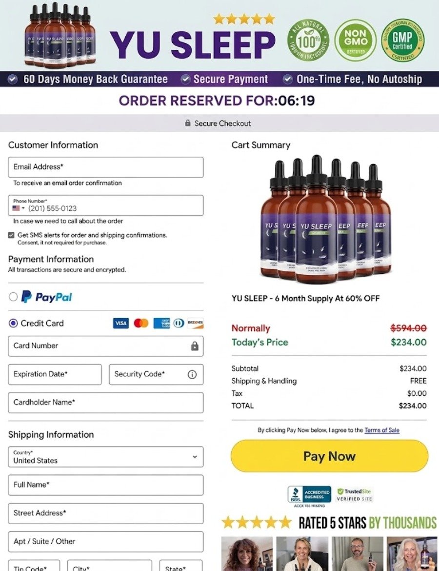 Yu Sleep secure payment checkout